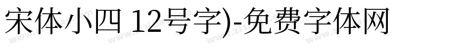 宋体小四 12号字)字体转换